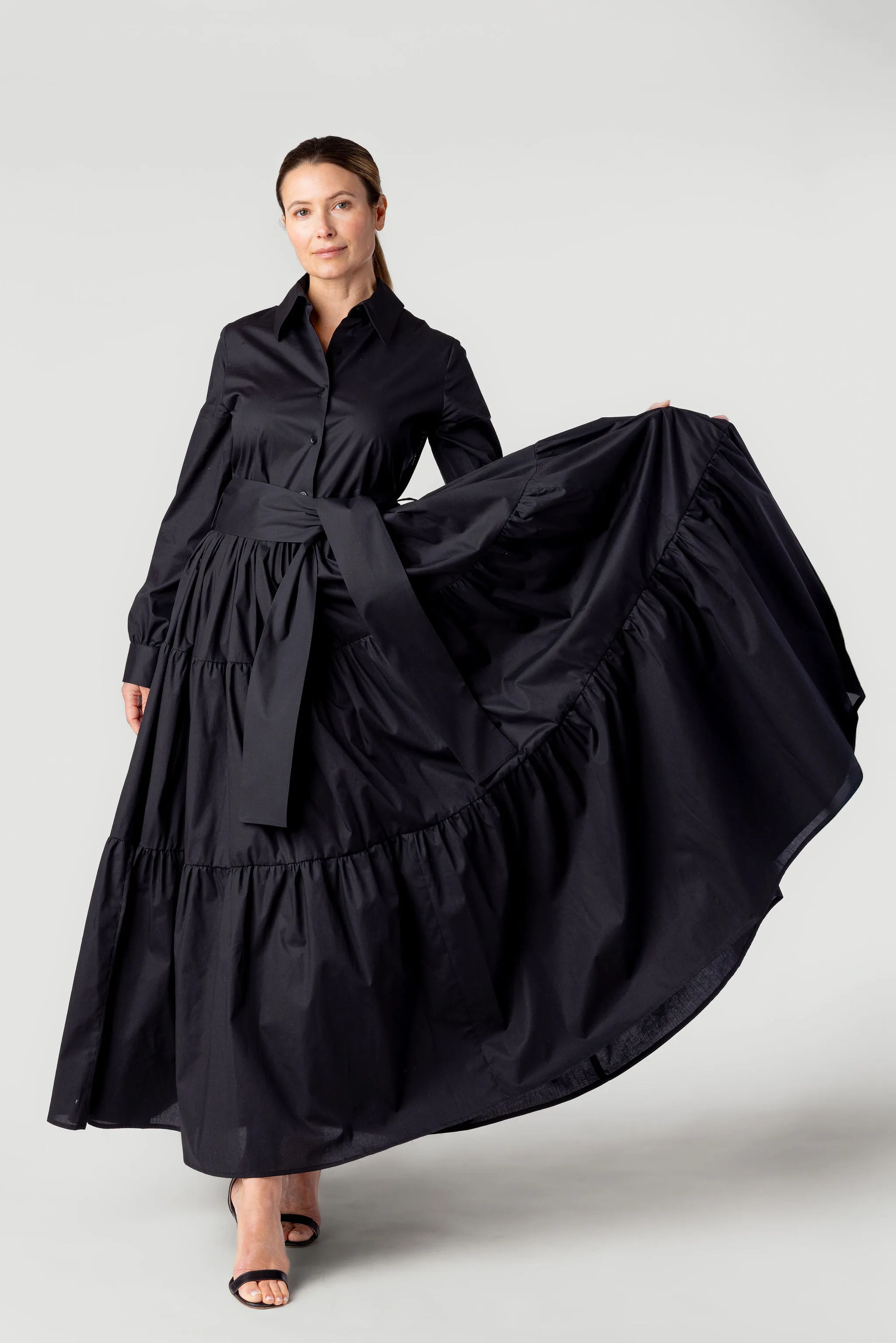 The Tiered Black Dress — Look 03