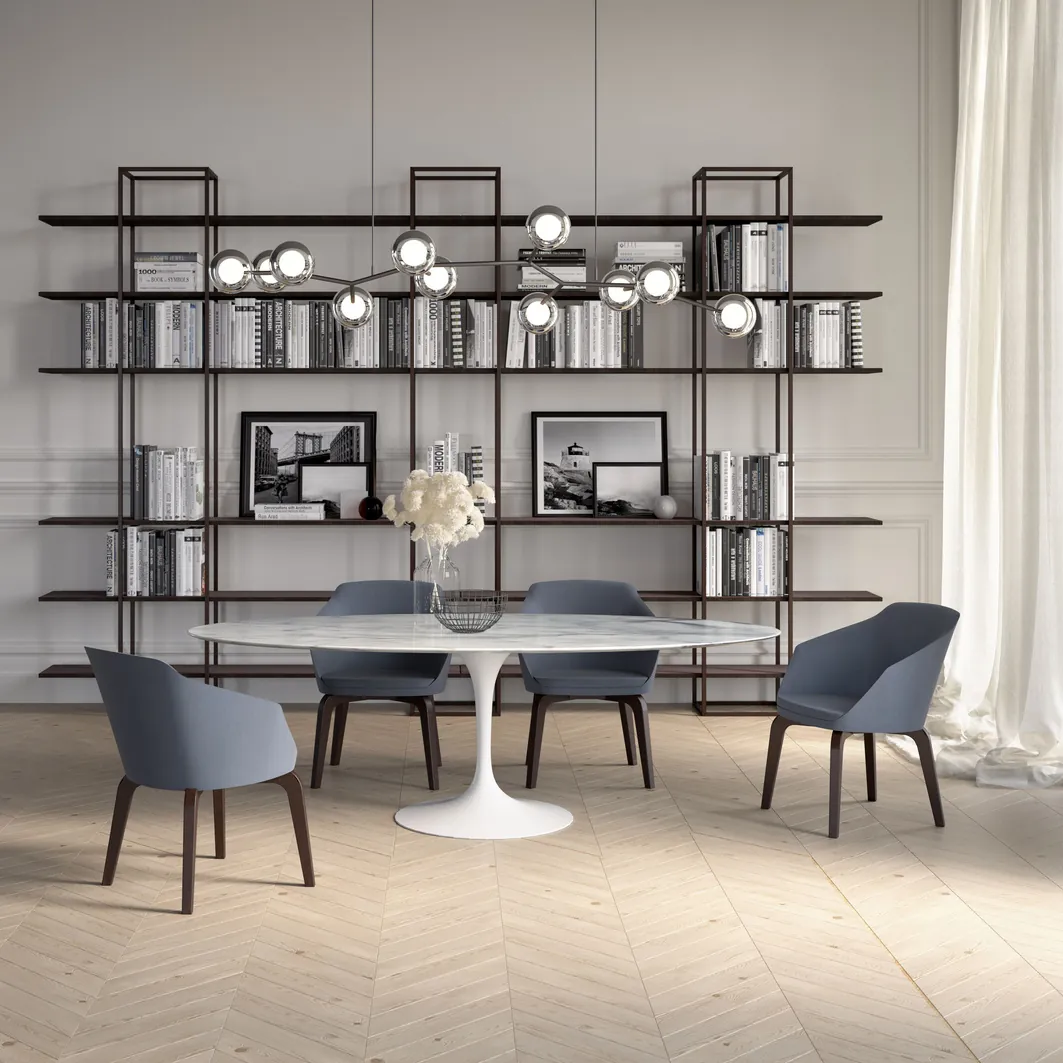 Grand living room with L-shaped sectional